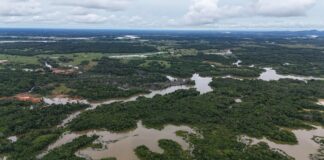 Vista aérea del río Nechí